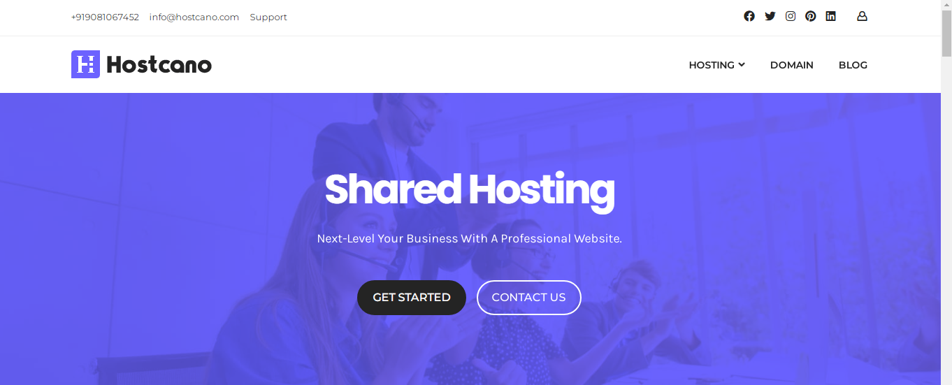 Hostcano shared web hosting